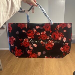 Victoria’s Secret large rose patterned tote bag